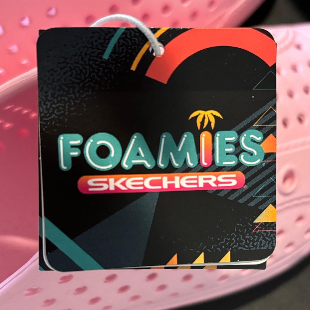 Skechers Kids Pink Guzman Lite Foamies Sneakers Shore Splash Size 3 kids - Picture 4 of 6